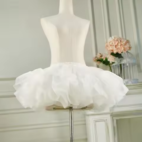 Short Puffy Skirt for Women Fluffy Petticoat Mini Skirt Crinoline Underskirt Puffy Tutu Skirt For Wo