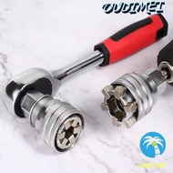 OUDIMEI Hex Wrench Adapter Kit, Hexagonal Heavy Duty Adjustable Socket Wrench Set, Durable 10-19mm S