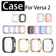 TPU Case For Fitbit Versa 2 full screen protector plating case caing cover clear soft design