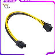 [Ft] Graphics Card Cable Gpu Power Cord 6 Pin Female to 8 Pin Male Pcie Power Adapter Cable for Grap