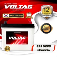 Voltag S95-UEFB 130D26L(Korean) MF Start Stop Car Battery for Nissan Serena Hybrid, Toyota Vellfire, Alphard, Lexus