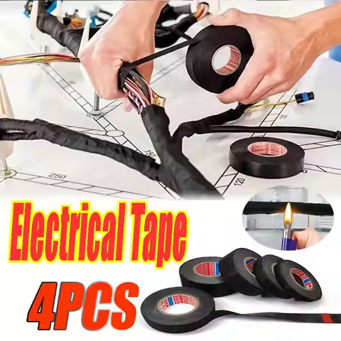 Wiring Electrical Auto Electrical Tape Heat Resistant Harness Adhesive Waterproof Tape Insulating Au