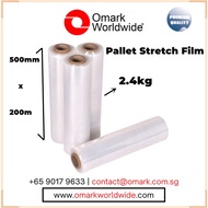 [SG Ready Stock]☆[1 roll/1carton] Kramo Pallet Stretch Film 500mm 2.4kg 23mic Moving Supplies Bubble Wrap Carton Box T