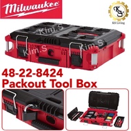 Kim.S Milwaukee Packout Tool Box (48-22-8424) Storage Work Gear Red Drill Skru Screw Tools Bag Lock