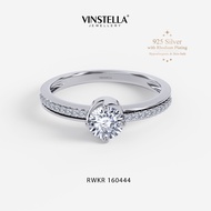 VINSTELLA OFFICIAL - Elegance Eternal Engagement Ring (16 H&A) | Premium Rhodium Plated 925 Silver