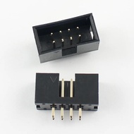 10pcs 2.54mm 2x4 Pin 8 Pin Straight Male Shrouded PCB Box header IDC Socket in stock ic