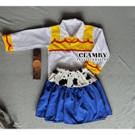 Jessie Toy Story Girls' Dress with Cow Skirt biru| Toyy Storyy jessie photoshot costume
