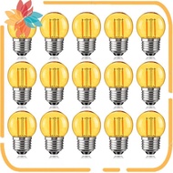 15PCS Vintage G40 Light Bulbs 220V E27 Screws Base Sockets LED Globe Bulbs 2000K Warm Yellow LED Fil