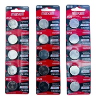5pcs Maxell 3V Watch Button Battery CarRemote Control Battery CR2032 CR2025CR2016 CR1632 CR1620 CR16