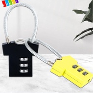 CHAAKIG Security Lock, Aluminum Alloy Steel Wire Password Lock,  Cupboard Cabinet Locker Padlock Mini 3 Digit Suitcase Luggage Coded Lock