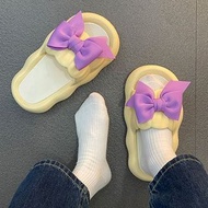 預訂拖鞋女踩屎感厚底蝴蝶仙女涼拖鞋外穿室內洗澡防滑夏