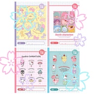 [Carefully Shipped from Japan]Yamano Paper Industry Sanrio Notebook 5mm Grid Sanrio Characters 4 boo