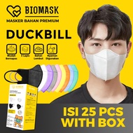 BIOMASK - READY Masker Duckbill PAX HIGIENIS Premium 1 Box 25 PCS 3ply Hitam / Putih / Ungu / Hijau Tosca / Pink / Orange / Kuning / Biru / Abu Abu - 1 Box isi 25 PCS Pax Per 5 Pcs Earloop Disposable Mask Warna Warni
