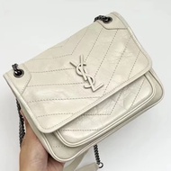 SAINT LAURENT YSL聖羅蘭奶油白小號NiKi D扣🥚🥚