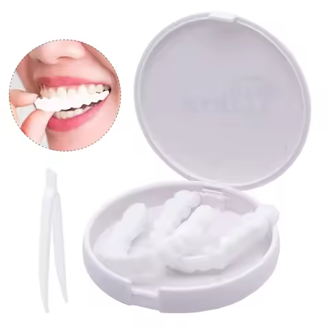Dental Adjustable Fake Tooth Cover Temporary Resin False Braces with Box Perfect Fit Teeth Whitening