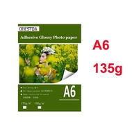 A4 50sheets A6 100sheets 135g 150g high Glossy Self Adhesive Inkjet Printing with back glue sticker photo paper