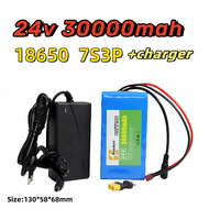 แบตเตอรี่ลิเธียมไอออน Li-lon 24V 40Ah พร้อมที่ชาร์จ สำหรับรถจักรยานไฟฟ้าขนาดมอเตอร์ 24V กําลังไฟฟ้า3