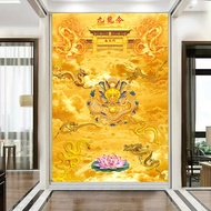 Lucky Painting Zhaocai ing Kowloons Kowloons Golden Dragons Real Dragons Gathering Fortune Feng Shui