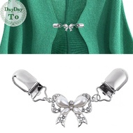 DayDayTo Fashion Bow Cardigan Sweater Blouse Pin Shawl Brooch Clips Duck Scarf Clasps sg