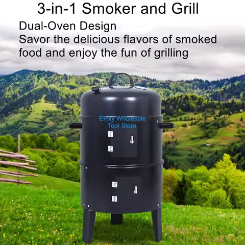 BBQ Smoker, Multi-Function Outdoor Grill, Commercial and Home Use BBQ Oven, Meat Smoker