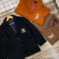 韓國預訂 2色選 MLB NY刺繡logo 西裝外套