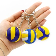 พวงกุญแจวอลเลย์บอลทำจาก PVC พวงกุญแจกีฬาของขวัญพวงกุญแจของขวัญสำหรับเป็นลูกบอลชายหาด