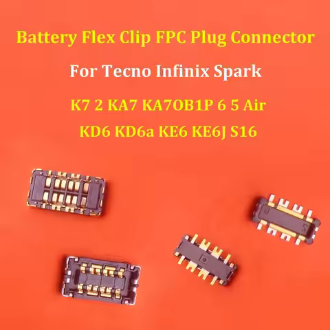 2-10pcs Battery Flex Clip FPC Plug Connector For Tecno Infinix Spark K7 2 KA7 KA7OB1P 6 5 Air KD6 KD