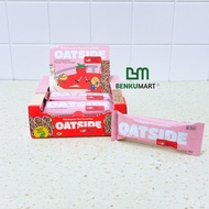 [BOX] Oatside Oat Cereal Bar Strawberry White Chocolate (12 x 18 gr) | Oat Bar Cereal Snack - STRAWB