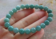 Certified Icy Green Burma 100% Natural A JADE Jadeite Bead Beads Bangle Bracelet 手链 635971 TN