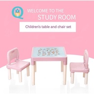 [GraceLife]Children's study desk，Kindergarten Baby Learning Table and Chair Set，Toy Gaming Table