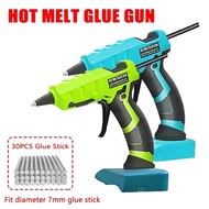 Wireless Electric Hot Melt Glue Gun with 30PCS 7mm Glue Stick Set DIY Welding Hot Air Gun for Makita
