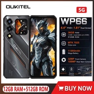 OUKITEL WP66 5G Rugged Smartphone, 11000mAh 12GB+512GB 6.6" FHD+1.81"Dual Screen 120Hz,108MP NFC MTK