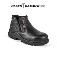Black Hammer Women Mid Cut With Double Zip Safety Shoes BH2_3892