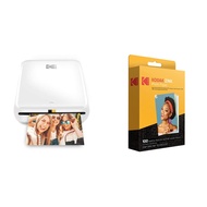 2"x3" Premium Zink Photo Paper (100 Sheets) & Step Wireless Mobile Photo Mini Printer (White) Compat