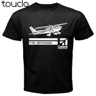 2022 Men T Shirts New Short Sleeve Hipster New Cessna Aircraft Aviation Skyhawk 172 Airplanes Tee summer Fashion O-neck
