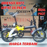 [ BONUS BELL ] Lipat 16 odessy ritz  sepeda lipat 16 inch odessy ritz  sepeda lipat folding 16 odess