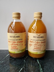 意大利-De Nigris 有機生薑/薑黃蜂蜜蘋果醋 (無過濾帶醋母) 500ml
