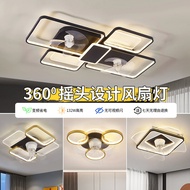 Light Luxury Rotating Intelligent Frequency Conversion Fan Lamp Living Room Dining Room Ceiling Fan Lights Charged Fan-Style Ceiling Lamp Bedroom Ceiling Lamp