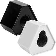 Framendino 2 Pack Custom Microphone Cube Flag Stations, Black & White, 7.2*7*3cm/2.83*2.76*1.18in, A
