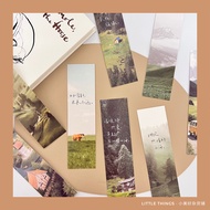 ((5 In A Set) Aesthetic Ins Style Paper Bookmark [Fragments of Nature Series] || Ins Style Bookmark Classic Box Unique Art Creative Text Series [Mountain Stone]