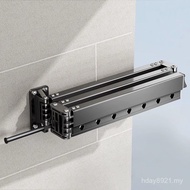 Window Rod Storage Wall-Mounted Household Folding Balcony Drying Rack Floating Drying Rack Clothes D
