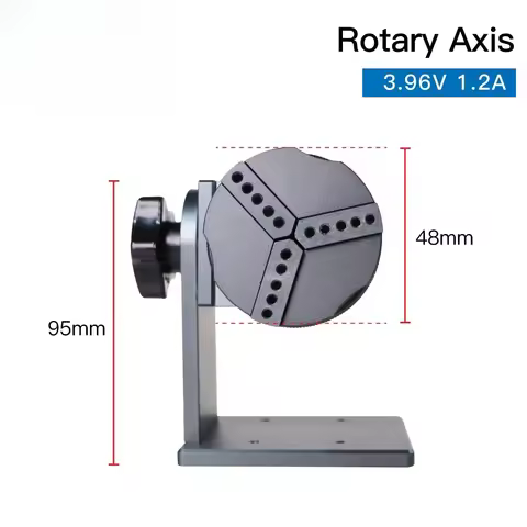 DAJA Rotary Axis with Rotation Tool for 360 Round Metal Adjustable DM442 Driver Fiber Laser Engraver