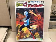 （經典絕版 模型系列）100％ 全新 超罕有 懷舊絕版 AOSHIMA 青島 科學模型 POPY 宣弘社 1976年日本製 經典 超罕有 主角機械人 流星人間 加 戰機 豪華套裝 模型 上鏈前行 大B