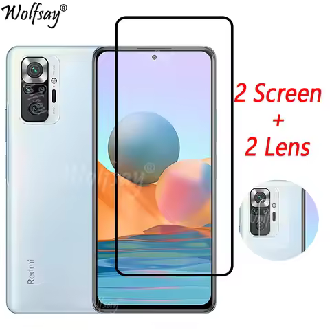 Full Cover Tempered Glass For Redmi Note 10 Pro Screen Protector For Redmi Note 10 Pro Camera Glass 