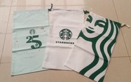 ถุงผ้าใส่แก้ว ถุงผ้าสตาร์บัค starbucks ( ของแท้ พร้อมส่ง ) มี 3 ลาย