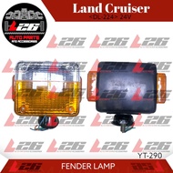 1PIECE FENDER LAMP FOR JEEPNEY TOYOTA Land Cruiser DL-224 YT-290 24v Metal Flat AMBER/WHITE