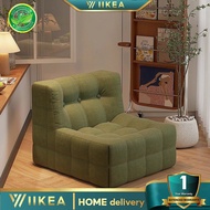 Waffle Texture Lazy Sofa Bedroom Soft Single Leisure Sofa Chair Saving Space Single Seater Cube/Togo