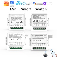 1/2/3/4 Gang Works with Tuya Smart Switch WiFi Light Switch 4-way Control Mini Smart Breaker Smart L