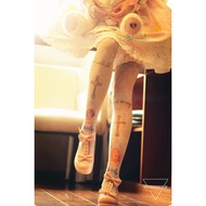 Original Lolita Lolita Lolita Classical cla Printed Pantyhose High Tube Socks Thigh Socks Over-the-K
