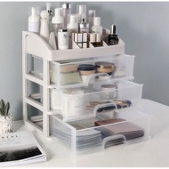 Convenient 4-tier transparent plastic cosmetic shelf Y2E Home